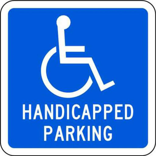 ZING Handicap Parking, Blue/white, HIP, 12x12