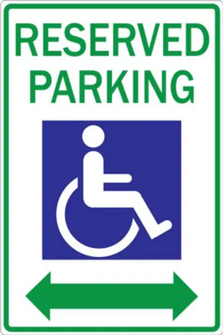 ZING Reserved Parking Handicap, HIP, 12x18