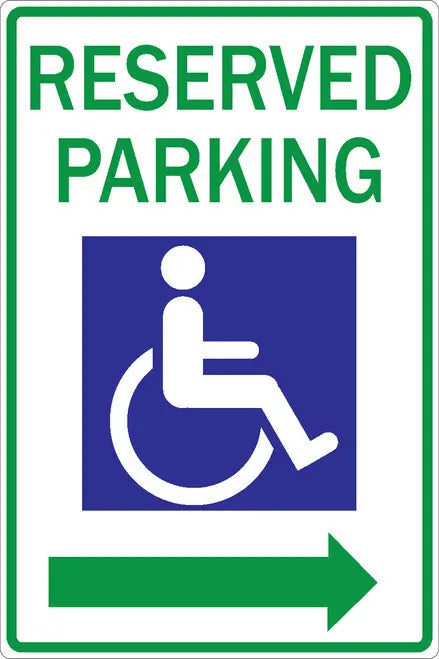 ZING Reserved Parking Handicap, HIP, 12x18