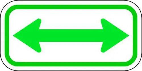 ZING Double Arrow, Green/white, EGP, 12x6