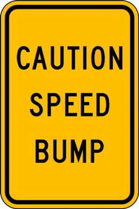 ZING Traffic Caution Speed Bump, HIP, 12x18