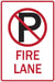 ZING NO PARKING SYM FIRE LANE, EGP, 12x18