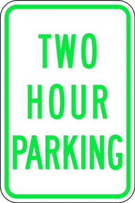 ZING Parking TWO HOUR PARKING, HIP, 12x18