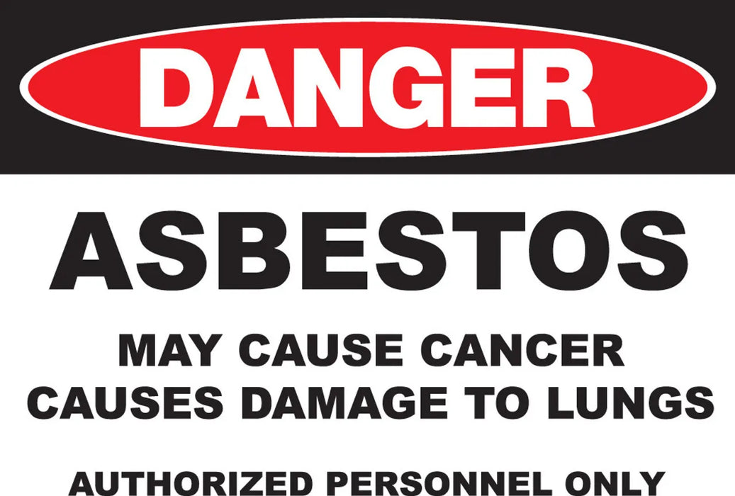 ZING DANGER, 10x14", Asbestos, Plastic