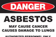 ZING DANGER, 10x14", Asbestos, Plastic