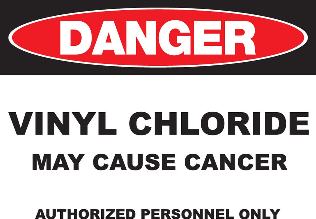 ZING DANGER, 10x14", Vinyl Chloride, Adhesive