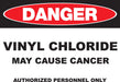 ZING DANGER, 10x14", Vinyl Chloride, Adhesive