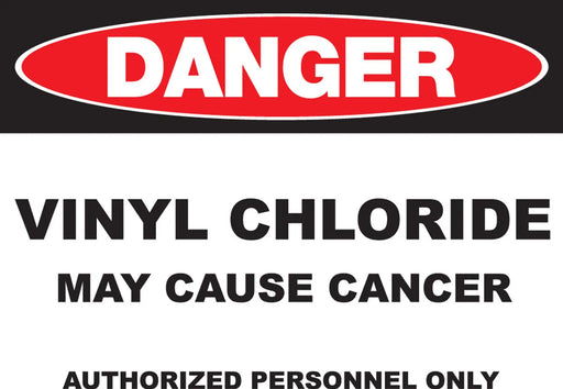 ZING DANGER, 10x14", Vinyl Chloride, Adhesive