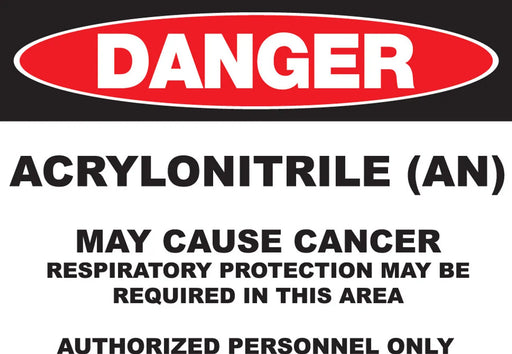 ZING DANGER, 10x14", Acrylonitrile, Adhesive