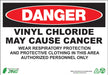 ZING DANGER, 10x14, VINYL CHLORIDE, Adhesive