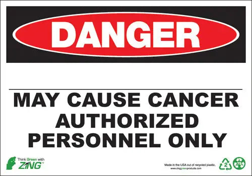 ZING DANGER, 10x14, Write-in-Area CANCER