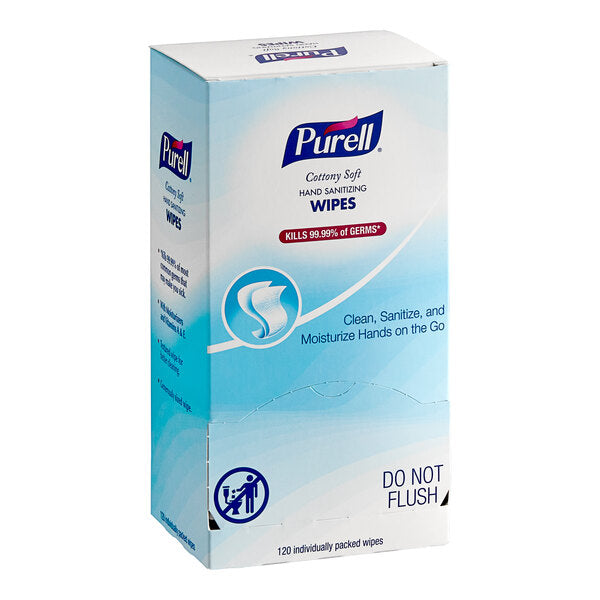 Clearance - Purell Cottony Soft Hand Sanitizing Wipes 120-pk