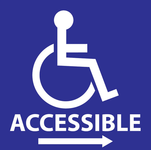 ZING Handicapped Accessible Right Arr 6x6 2pk