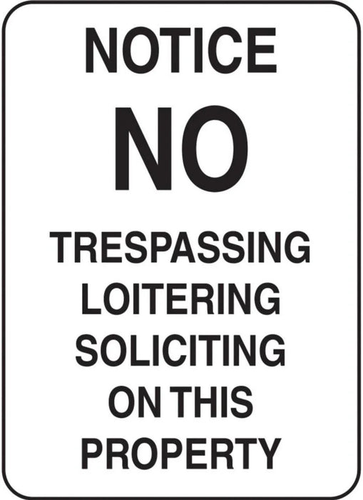 ZING Security NOTICE Property 10x14 AL