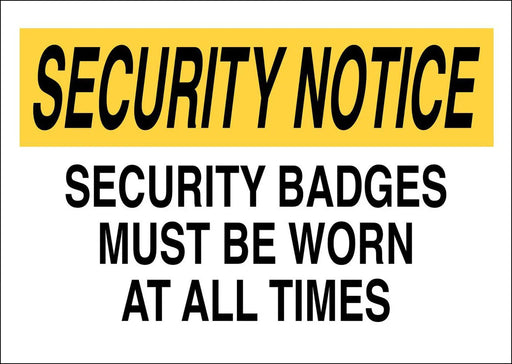 ZING Security Security Badges, 10x14 AL