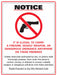 ZING Concealed Carry Sign Ohio, 14Hx10W