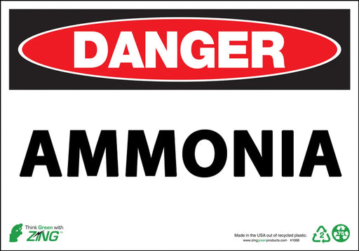 ZING DANGER, AMMONIA, 10x14, Plastic