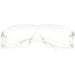 Safety Glass: Anti-Fog, Polycarbonate, Clear Lenses, Frameless, UV Protection