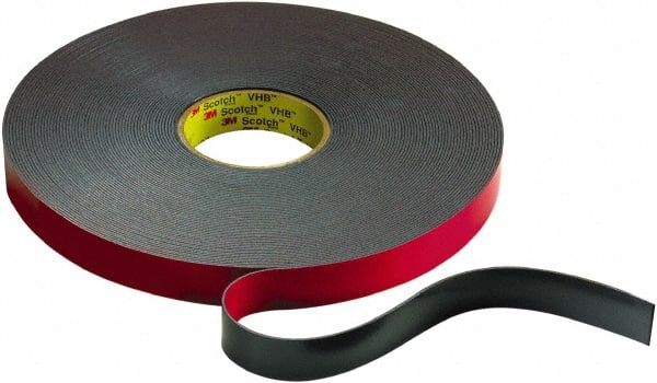 Polyethylene Film Tape: 1" Wide, 72 yd Long, 25 mil Thick, Acrylic Adhesive