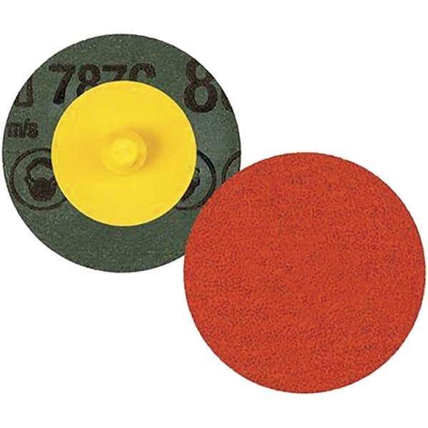 Quick-Change Disc: 3" Dia, 80 Grit, Ceramic