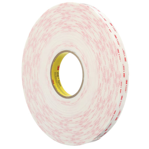 Double-Sided Tape: 3/4" Wide, 108 yd Long, 45 mil Thick, Acrylic Adhesive