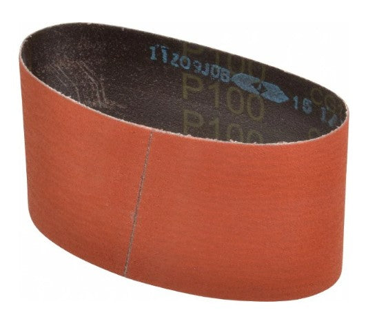 3M Abrasive Belt: 3-1/2" Wide, 15-1/2" Long, 100 Grit, Ceramic