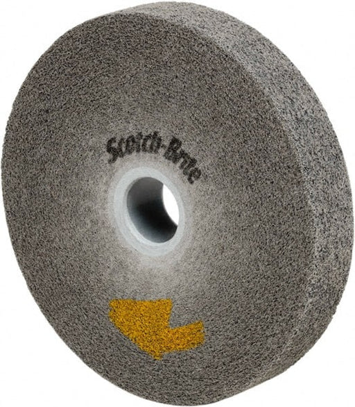 Deburring Wheel:  6" Dia,  1" Face Width,  1" Hole,  Density 9 N/A Silicon Carbide