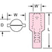 Wire Disconnect: Male, Red, Vinyl, 22-18 AWG, 0.187" Tab Width