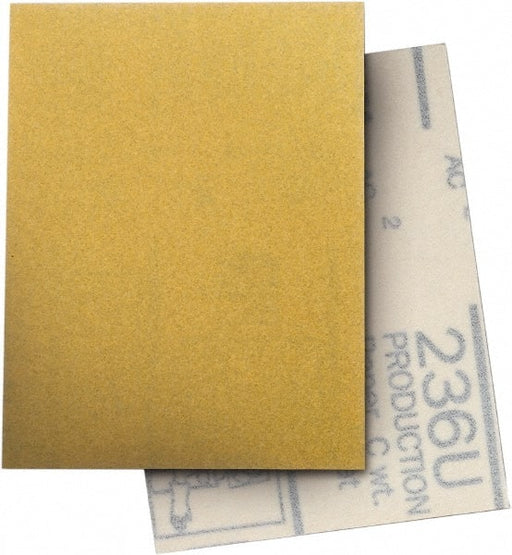 Sanding Sheet: 220 Grit, Aluminum Oxide, Coated