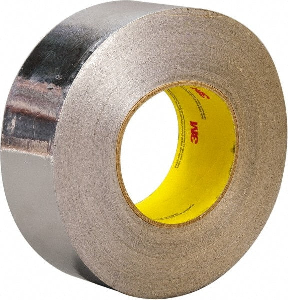 Silver Aluminum Foil Tape: 3" Wide, 3.25 mil Thick