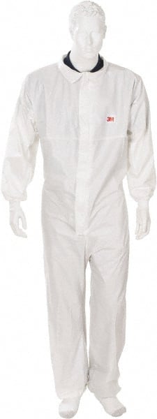 Disposable Coveralls: Size Large, 11.89 oz, SMS, Zipper Closure