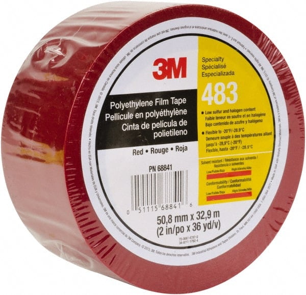 Polyethylene Film Tape: 2" Wide, 36 yd Long, 5 mil Thick