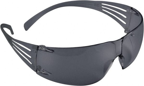 Safety Glass: Anti-Fog & Scratch-Resistant, Polycarbonate, Gray Lenses, Frameless, UV Protection