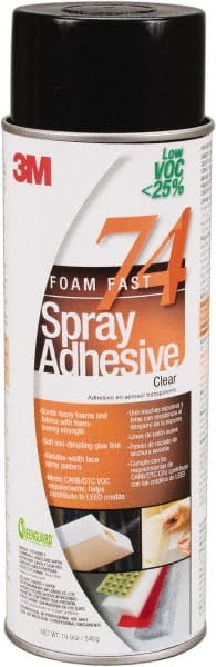 Spray Adhesive: 24 oz Aerosol Can, Clear