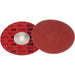 Quick-Change Disc: 3" Disc Dia, 80 Grit, Ceramic, Coated