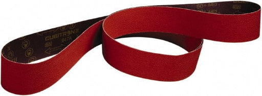 Abrasive Belt: 2" Wide, 60" Long, 80 Grit, Ceramic