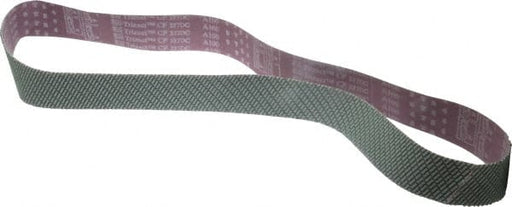 Abrasive Belt: 2" Wide, 60" Long, 100 Grit, Aluminum Oxide