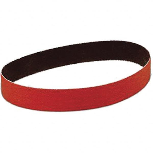 Abrasive Belt: 1-1/2" Wide, 60" Long, 120 Grit, Ceramic