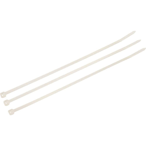 Cable Tie: 8.9" Long, Beige, Nylon