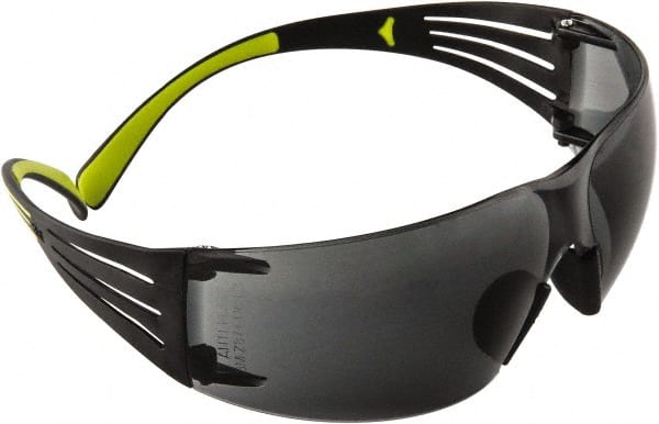 Safety Glass: Anti-Fog & Scratch-Resistant, Polycarbonate, Gray Lenses, Frameless, UV Protection