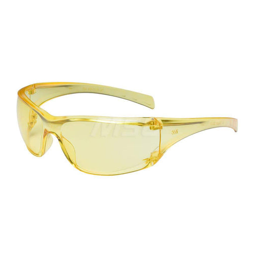 Safety Glass: Anti-Fog & Scratch-Resistant, Polycarbonate, Amber Lenses, Frameless, UV Protection