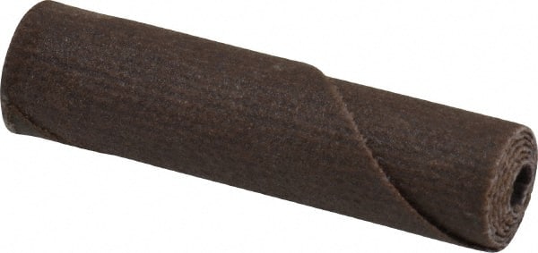 Straight Cartridge Roll: 3/8" Dia, 320 Grit, Aluminum Oxide