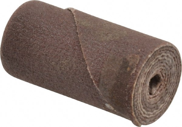 Straight Cartridge Roll: 1/2" Dia, 320 Grit, Aluminum Oxide