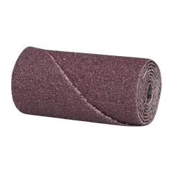 Straight Cartridge Roll: 1" Dia, 50 Grit, Aluminum Oxide