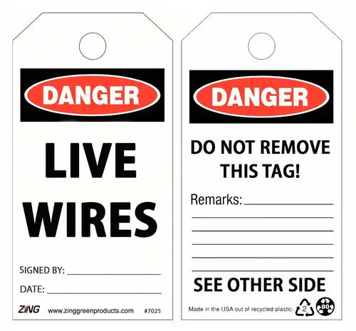 ZING Tag - Live Wire, 10/Pk