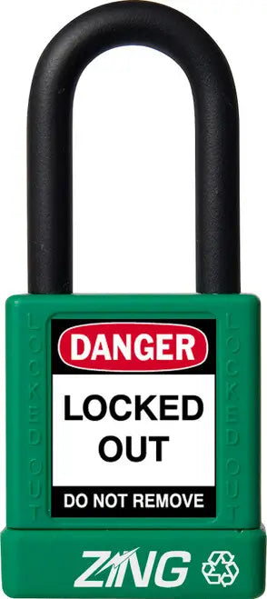 ZING Padlock, Green, Keyed Alike