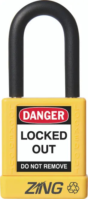 ZING Padlock, Yellow, Keyed Alike