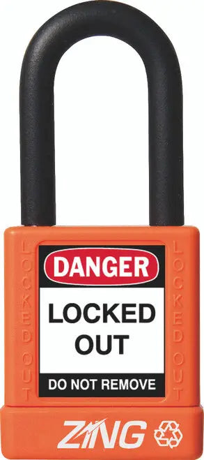 ZING Padlock, Orange, Keyed Alike