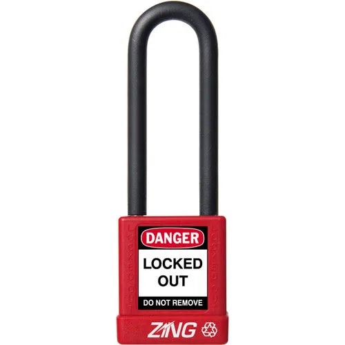 ZING Padlock, Yellow 3 inch, Keyed Different