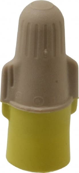 Wing Twist-On Wire Connector: Tan & Yellow, Flame-Retardant, 2 AWG